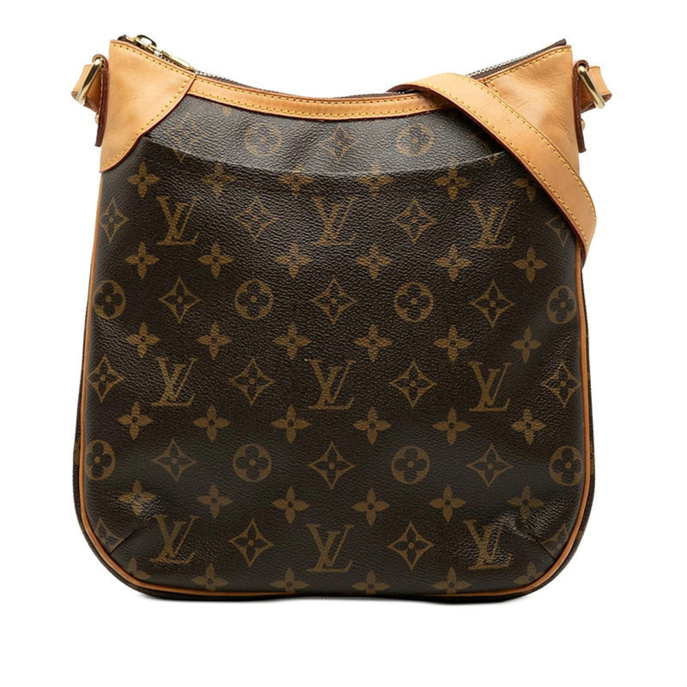 Louis Vuitton Monogram Odeon Crossbody Bag Brown Leather